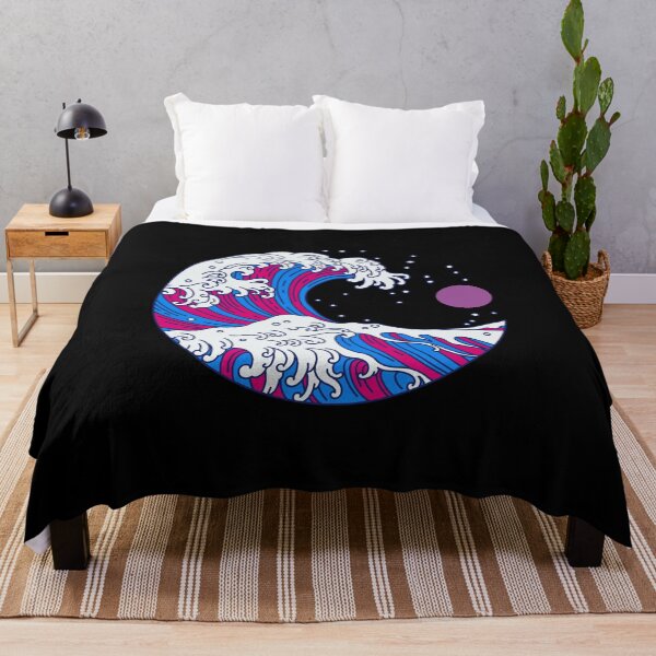 Item preview, Circular Japanese Bi Wave. Bisexual Pride designed and sold by Subtle Pride Shop.