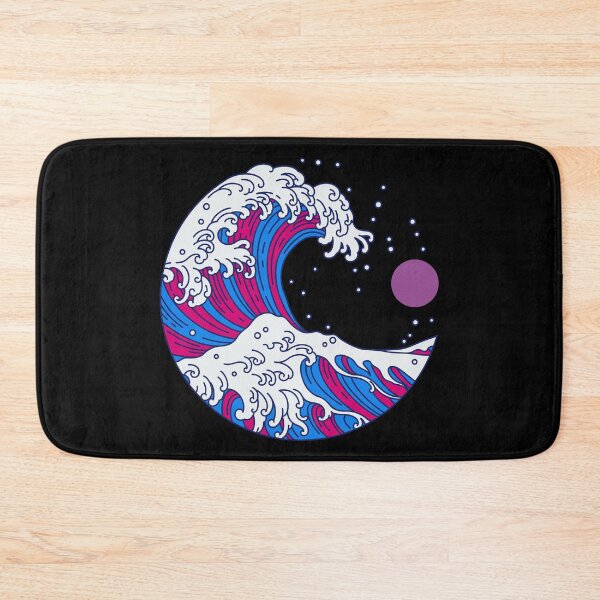 Item preview, Circular Japanese Bi Wave. Bisexual Pride designed and sold by Subtle Pride Shop.