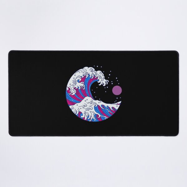 Item preview, Circular Japanese Bi Wave. Bisexual Pride designed and sold by Subtle Pride Shop.
