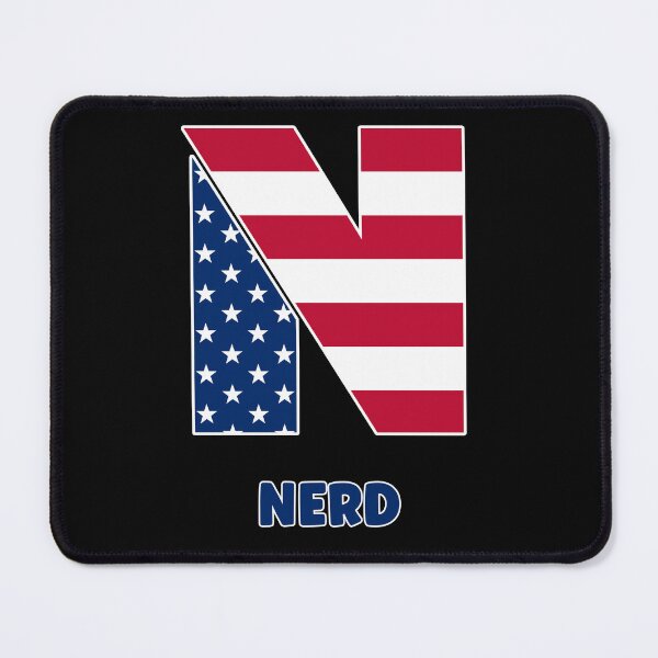 Item preview, Letter N nerd USA flag designed and sold by Astralia.