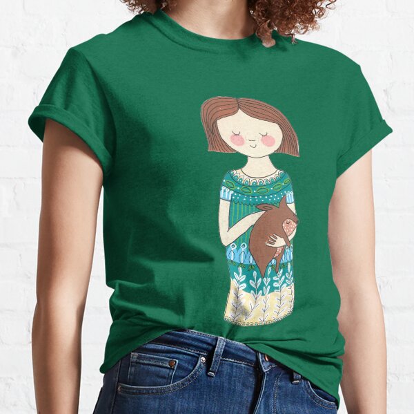 Girl with a wombat Classic T-Shirt
