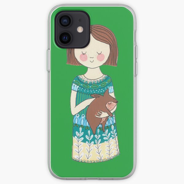 Girl with a wombat iPhone Soft Case