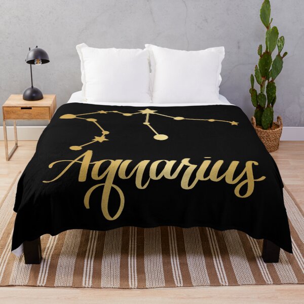 Item preview, Aquarius Zodiac Constellation in Gold - Black designed and sold by Kelly Leung.