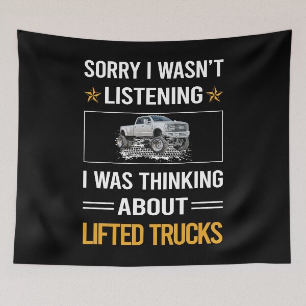 Item preview, Funny Listening Lifted Trucks designed and sold by fatherbarliman.