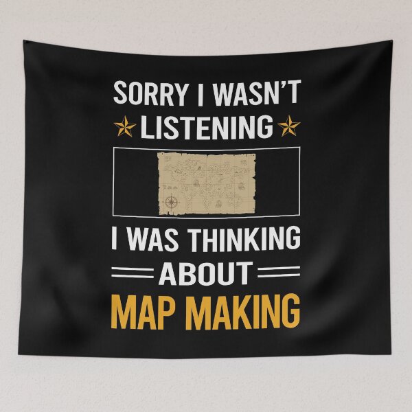 Item preview, Funny Listening Map Making Mapmaking Cartography Cartographer designed and sold by fatherbarliman.