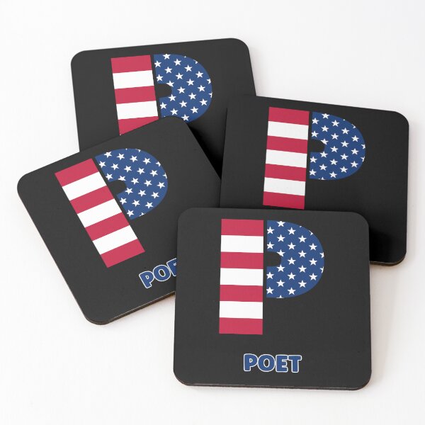 Item preview, Letter P poet USA flag designed and sold by Astralia.