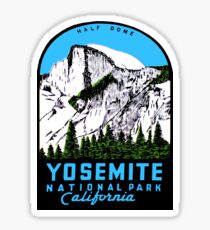 Halber Hauben-Yosemite-Nationalpark-Kalifornien-Weinlese-Reise-Aufkleber Sticker