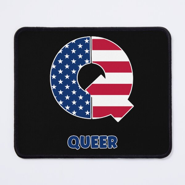 Item preview, Letter Q queer USA flag designed and sold by Astralia.