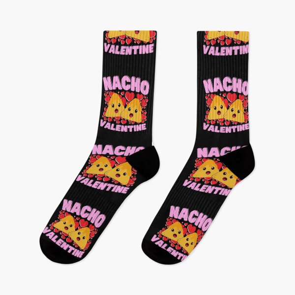 Aperçu de l'œuvre Nacho Valentine Funny Valentine's Day Kawaii Nachos Pink Text Red Hearts créée et vendue par OnyxTurtle.