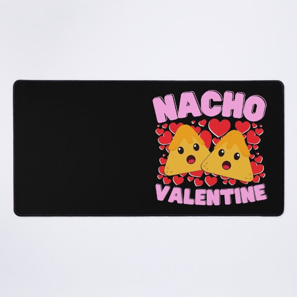 Item preview, Nacho Valentine Funny Valentine's Day Kawaii Nachos Pink Text Red Hearts designed and sold by OnyxTurtle.
