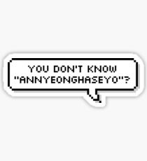 Pegatina JIN :: ¿NO CONOCES ANNYEONGHASEYO?