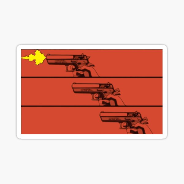 Cowboy Bebop Pistol Graphic Sticker