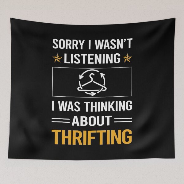Item preview, Funny Listening Thrifting Thrift designed and sold by RandalDavis.