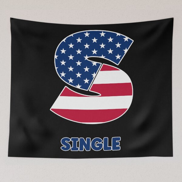 Item preview, Letter S USA flag single designed and sold by Astralia.