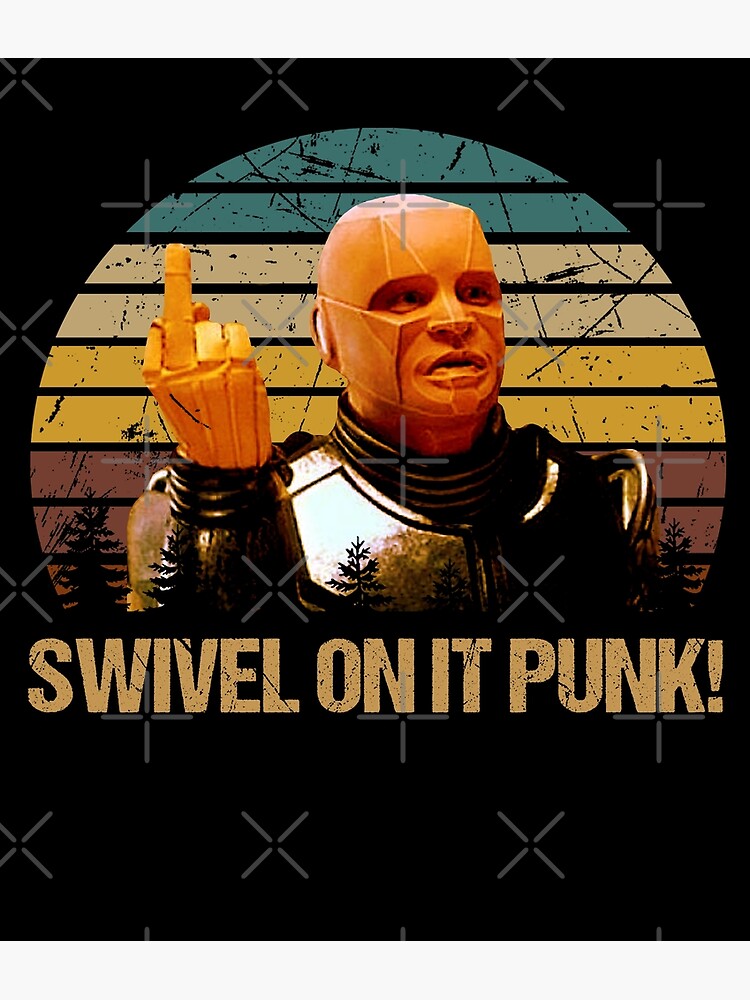 swivel-on-it-punk-funny-red-comedy-sitcom-dwarfs-poster-by