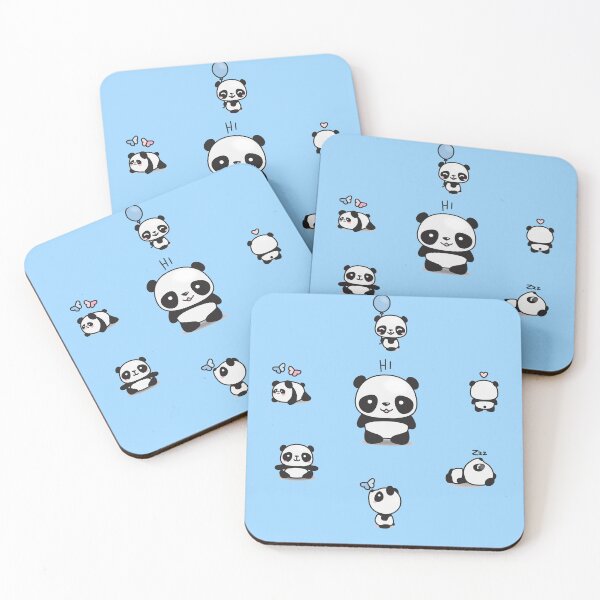 Item preview, Panda And Brownie Kawaii Pandas - Cute Pandas Clipart Set designed and sold by elsilk.