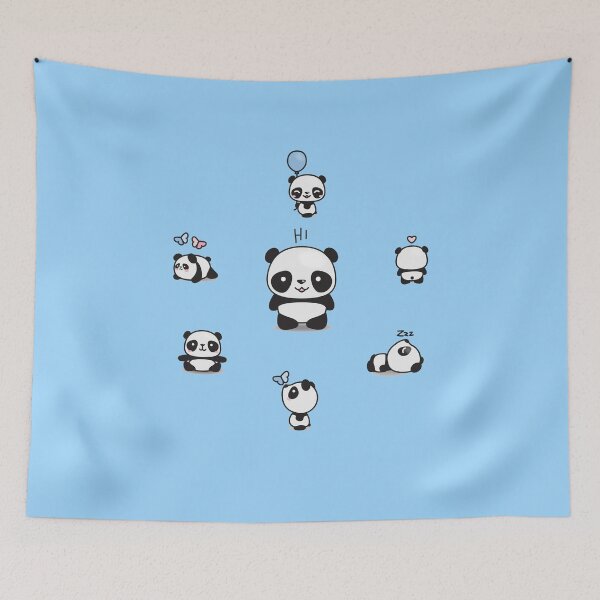 Item preview, Panda And Brownie Kawaii Pandas - Cute Pandas Clipart Set designed and sold by elsilk.
