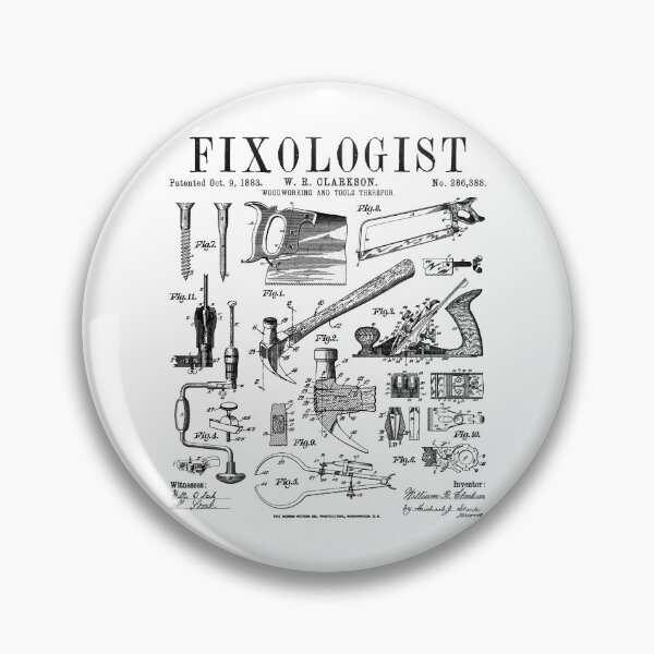 Item preview, Fixologist Carpenter Carpentry Tools Vintage Patent Print designed and sold by GrandeDuc.