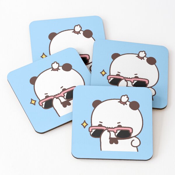 Item preview, Panda And Brownie Cute Sticker designed and sold by elsilk.
