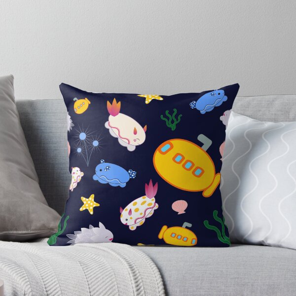 Item preview, Nudibranch Submarine Expedition on Navy Blue designed and sold by mixMixtli.