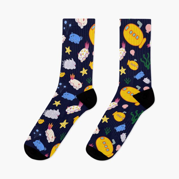 Item preview, Nudibranch Submarine Expedition on Navy Blue designed and sold by mixMixtli.