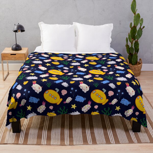 Item preview, Nudibranch Submarine Expedition on Navy Blue designed and sold by mixMixtli.
