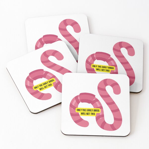 Item preview, Only the Early Birds Will Get This Funny Worm Design for Productive Morning People designed and sold by Nathalie Aynié.