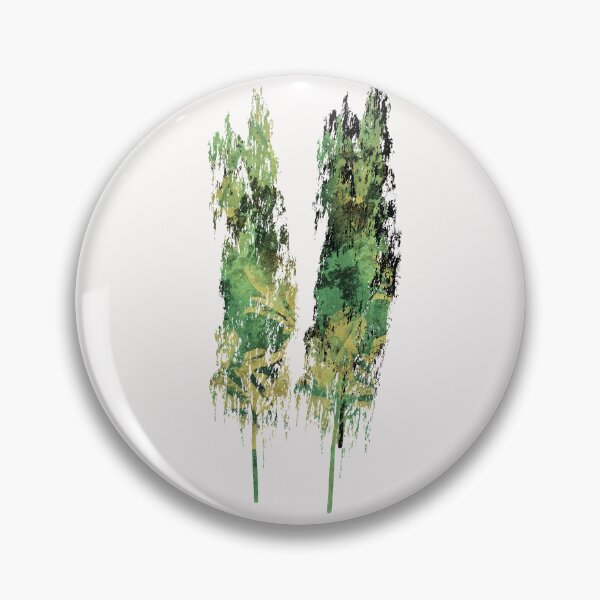 Item preview, Two trees abstract green nature design on white background designed and sold by Areashor.