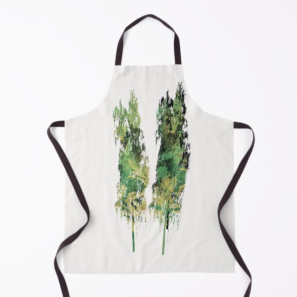 Item preview, Two trees abstract green nature design on white background designed and sold by Areashor.
