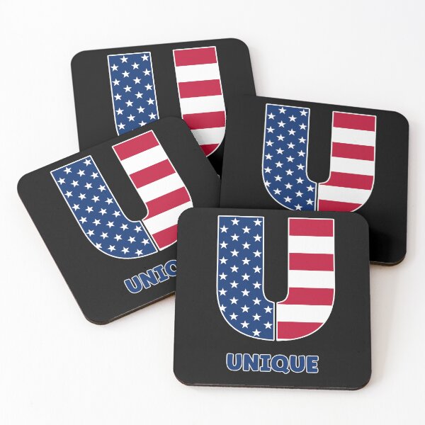 Item preview, Letter U USA flag unique designed and sold by Astralia.