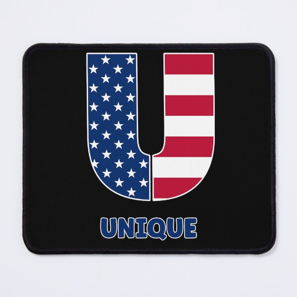 Item preview, Letter U USA flag unique designed and sold by Astralia.