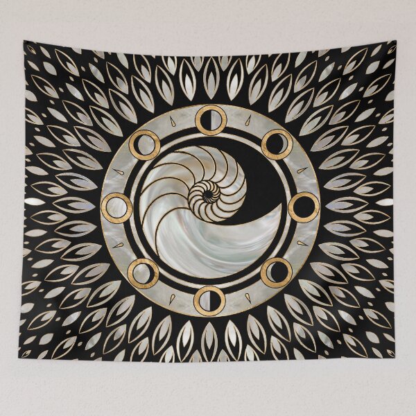 Item preview, Nautilus Shell - Phases of the moon designed and sold by k9printart.