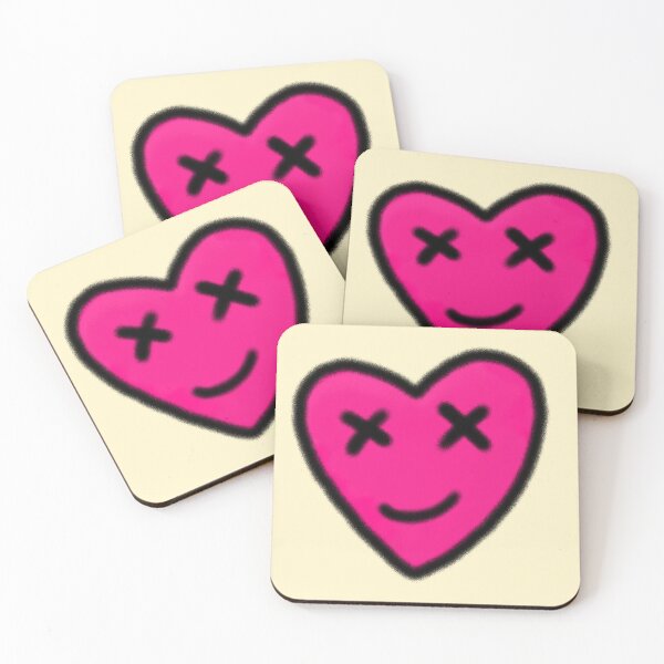 Item preview, Pink Heart Emoji Crossed Out Eyes Smile Graffiti Spray Paint Art designed and sold by SYNTASTIC.
