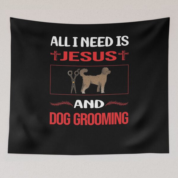 Item preview, Funny Jesus Dog Grooming Groomer designed and sold by DougPoulos.