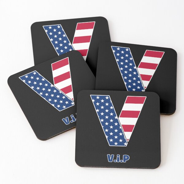 Item preview, Letter V USA flag vip designed and sold by Astralia.