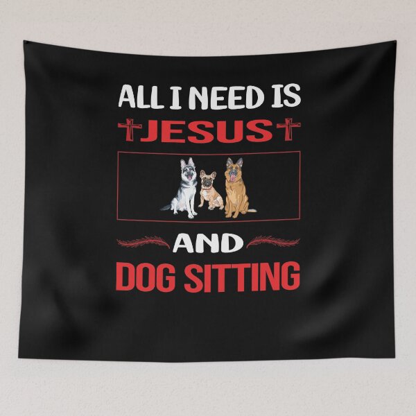 Item preview, Funny Jesus Dog Sitting designed and sold by DougPoulos.