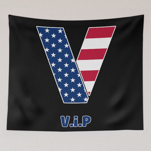 Item preview, Letter V USA flag vip designed and sold by Astralia.