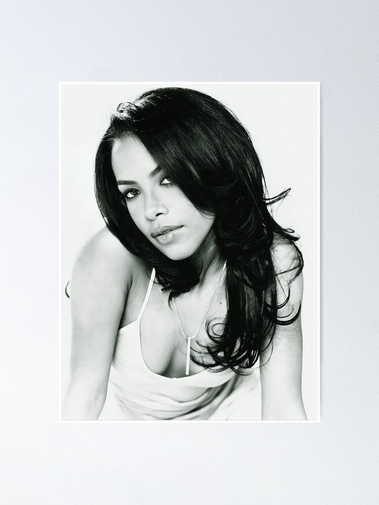 "Aaliyah Black and White" Poster for Sale by michaamoo | Redbubble