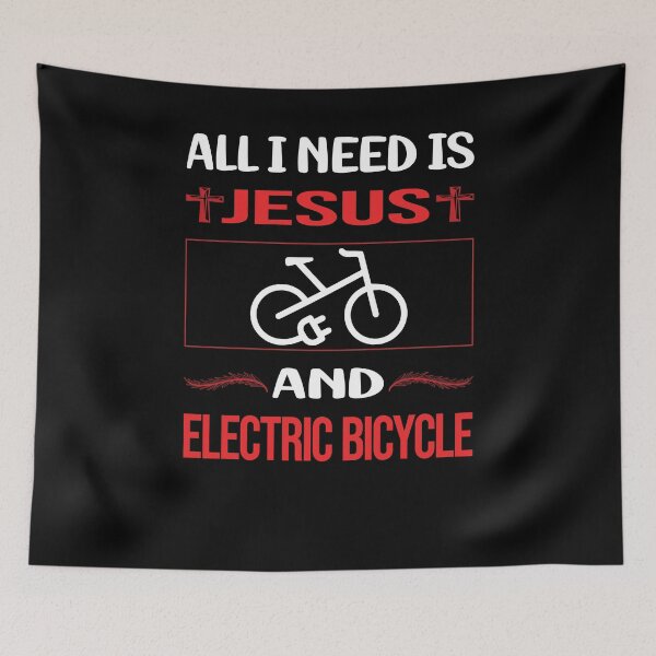 Item preview, Funny Jesus Electric Bicycle E Bike Ebike designed and sold by DougPoulos.