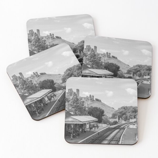 Item preview, Corfe Castle in monochrome designed and sold by cdkphotos.