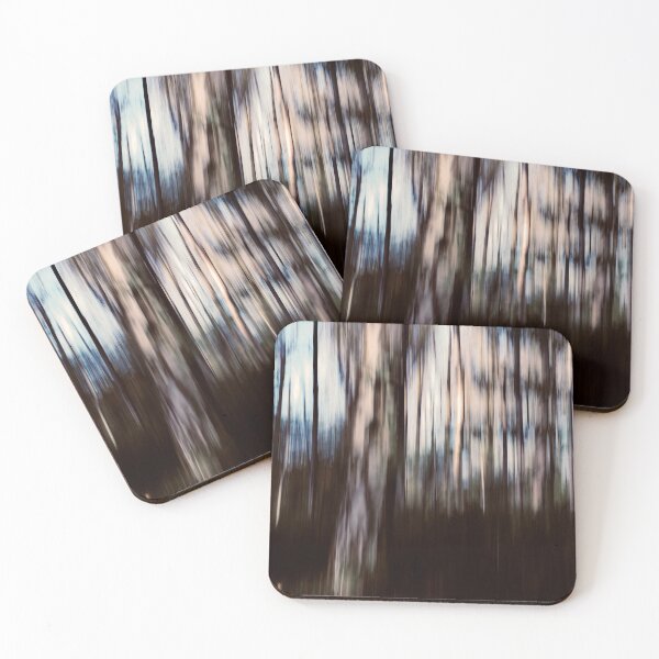 Item preview, ICM Spooky forest in the purple twilight light. Motion photo as an impressionist painting.                                                                                        designed and sold by Jonnekesart.