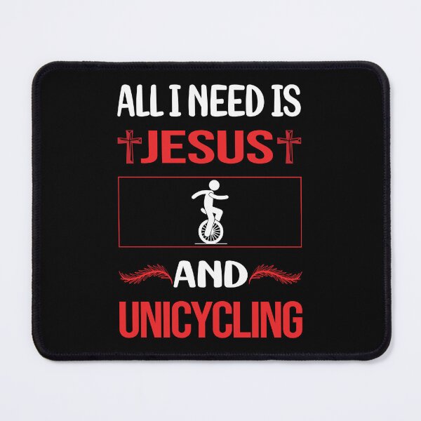 Item preview, Funny Jesus Unicycling Unicycle Unicyclist designed and sold by FifineCroteau.