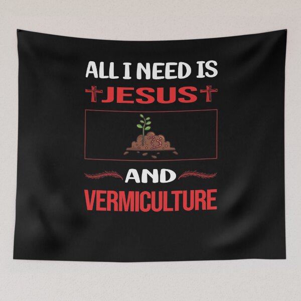 Item preview, Funny Jesus Vermiculture Worm Farming Farmer Vermicompost Vermicomposting designed and sold by FifineCroteau.