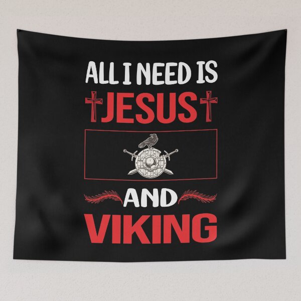Item preview, Funny Jesus Viking designed and sold by FifineCroteau.