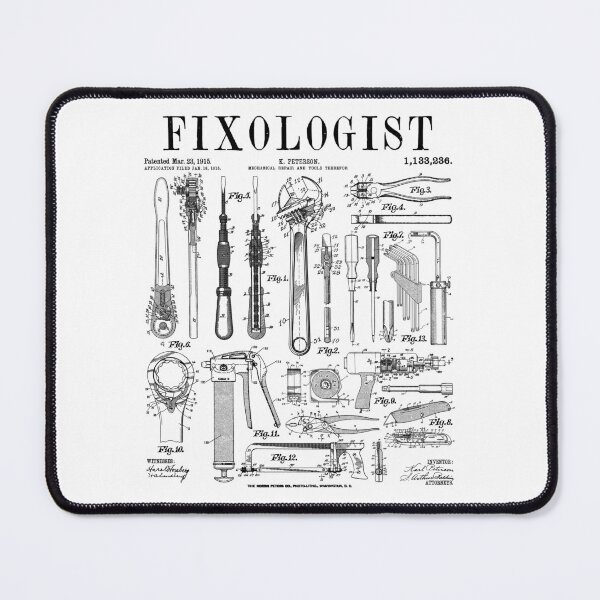 Item preview, Fixologist Mechanic Car Repair Tools Vintage Patent Print designed and sold by GrandeDuc.