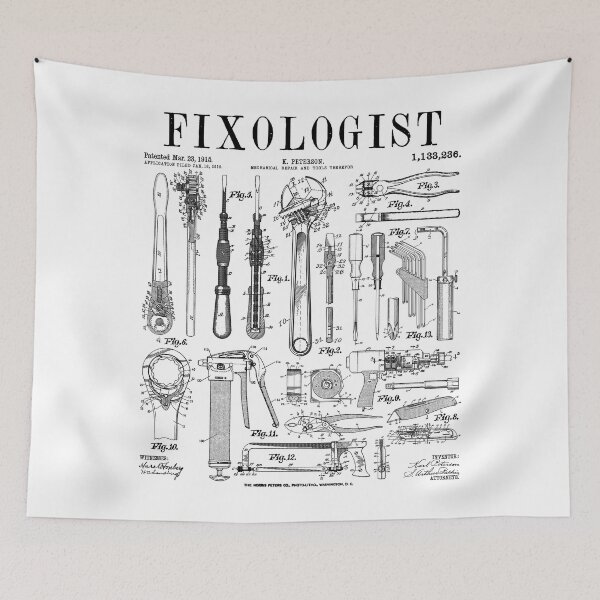 Item preview, Fixologist Mechanic Car Repair Tools Vintage Patent Print designed and sold by GrandeDuc.
