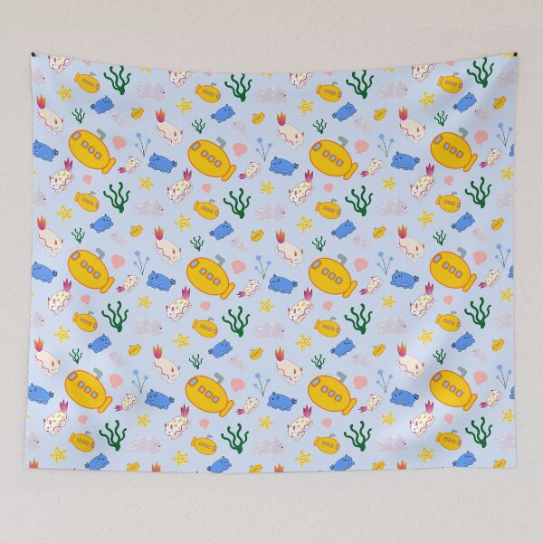 Item preview, Copia de  Nudibranch Submarine Expedition on Baby Blue designed and sold by mixMixtli.