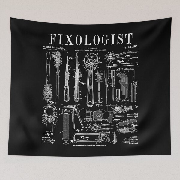 Item preview, Fixologist Mechanic Car Repair Tools Vintage Patent Print designed and sold by GrandeDuc.