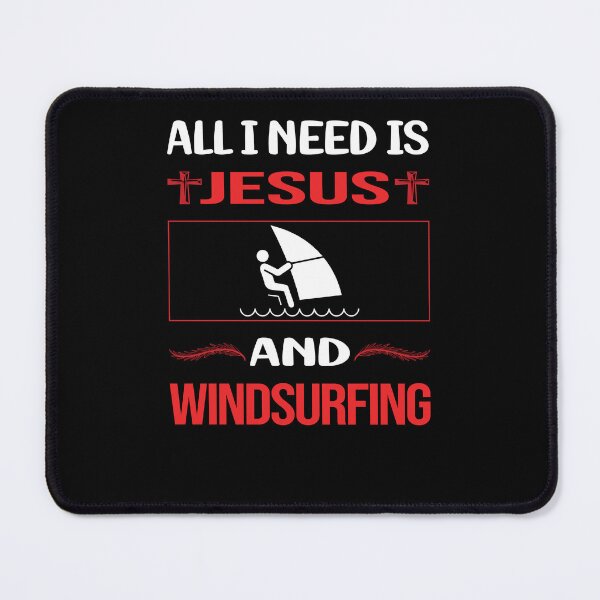 Item preview, Funny Jesus Windsurfing Windsurf Windsurfer Sailboarding Boardsailing designed and sold by FifineCroteau.