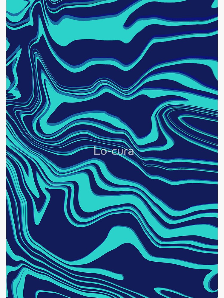 Imagen 3 de 3, Cuaderno con la obra Fluido abstracto minimal en azules, diseñada y vendida por Lo-cura.